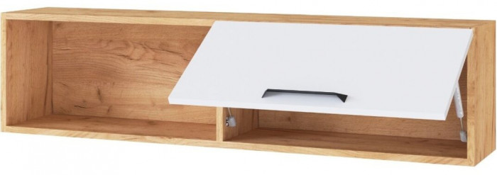 Квартет-13 Полка навесная 1200 дуб крафт золотой/белый