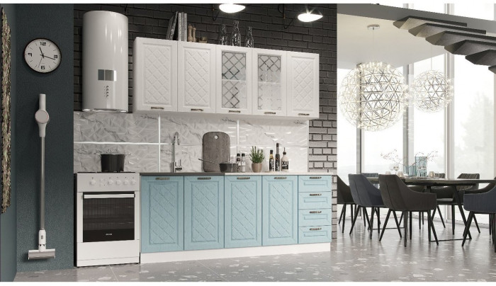 Кухня МДФ Агава 2000 (Трюфель, Белый)