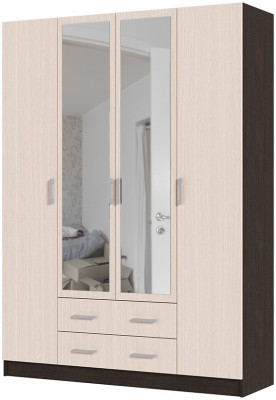 ГАРМОНИЯ ШК 602 М шкаф 4х створчатый (1,6х2,2х0,5) венге/белфорт