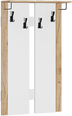 Прихожая Галант вешалка дуб крафт золотой/белый