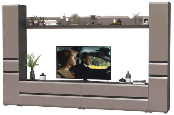 Сидней Комплектация № 106, корпус: антрацит/фасады: МДФ веллюто капучино