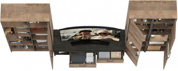 Трувор Гостиная 034, дуб гранж песочный/интра