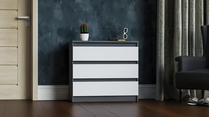 Мори Комод МК800.1, графит/белый