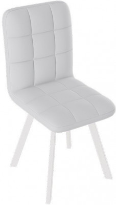 Франк ДП 2-17 Стул (паук) (Белый матовый/Кожзам Бежевый)