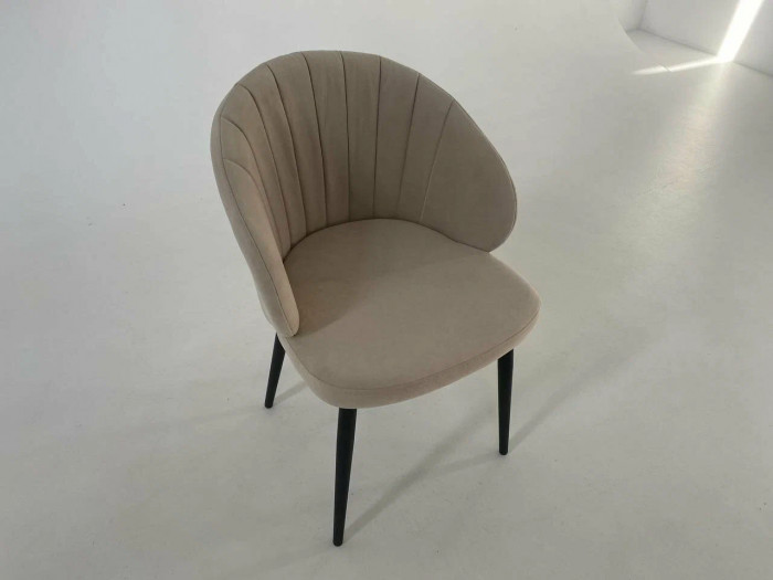 Стул З / черный /велюр бежевый