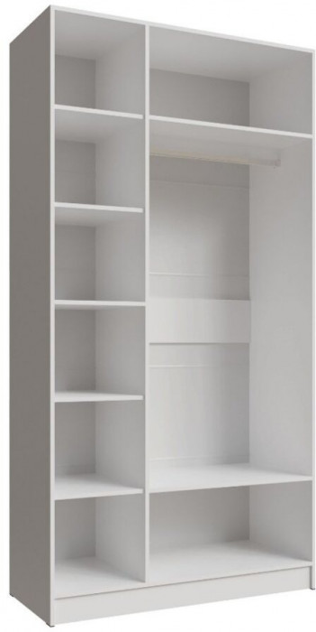 Шкаф Мадрид 1200 с зеркалом белый/ателье светлое