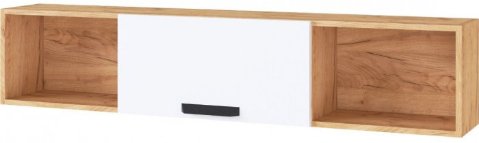 Квартет-13 Полка навесная 1450 дуб крафт золотой/белый