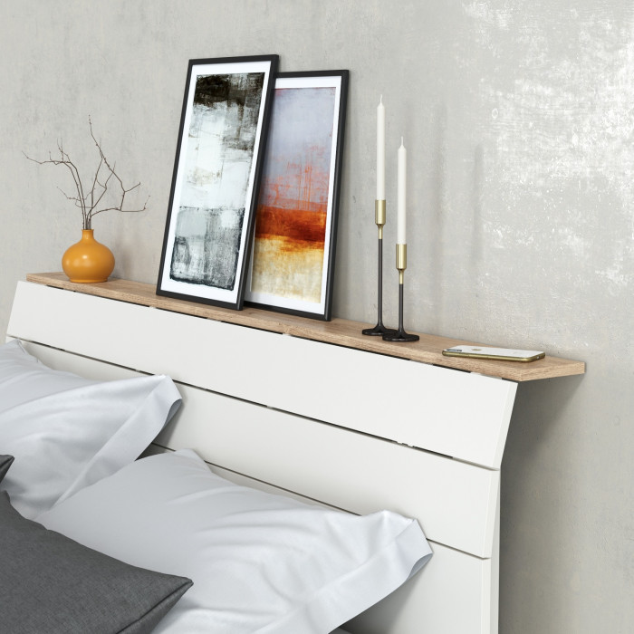 Муссон Спальня № 18, белый/дуб эндгрейн элегантный