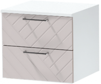 Тумба-6 прикроватная подвесная "Иннэс-7", Белый/Грэй софт