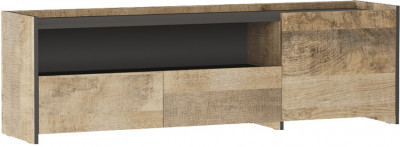 Тумба для ТВ Денвер, Графит, Дуб гранж песочный