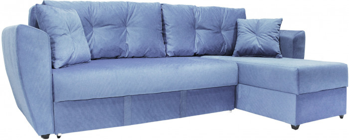 СПБ Диван УГЛОВОЙ Амстердам велюр серый 160