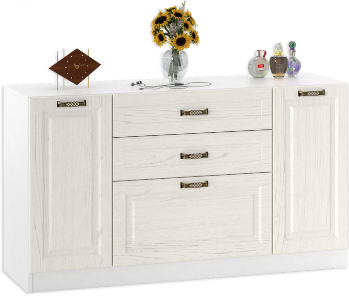 Ливерпуль Комод, ясень ваниль/белый