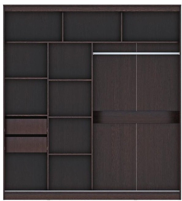 Шкаф-купе Комфорт 12 Прайм с прямыми зеркалами 200 (Сонома)