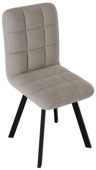 Франк ДП 2-17 Стул (паук) (Черный матовый/Кожзам Бежевый)