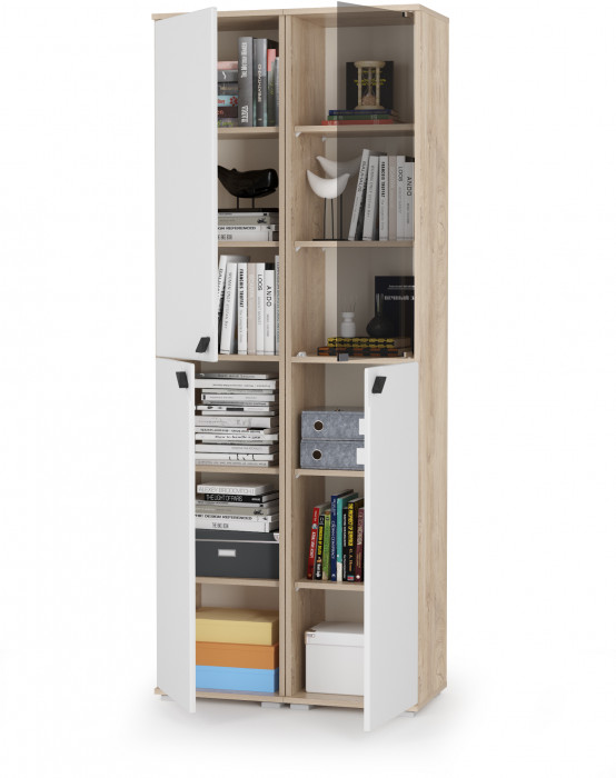 Бостон № 47, дуб эндгрейн элегантный/фасады МДФ милк рикамо софт