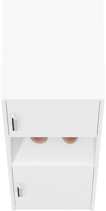 Пенал С-МД-СК9П к компьютерному столу С-МД-СК9, цвет белый шагрень, ШхГхВ 43х45х160 см., универсальная сборка