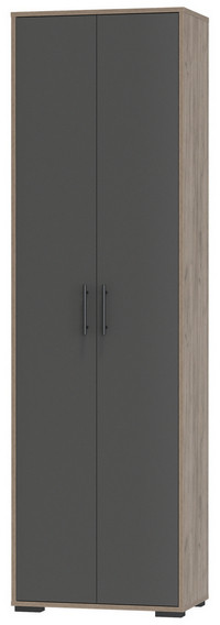 Прихожая 2-3430дкт/граф Домино - Шкаф для одежды, дуб крафт табачный/графит