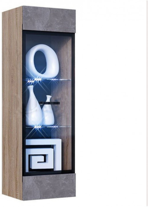 Модульная гостиная Нэнси New ЛДСП Вариант №1 (Бетон светлый, Дуб Сонома)