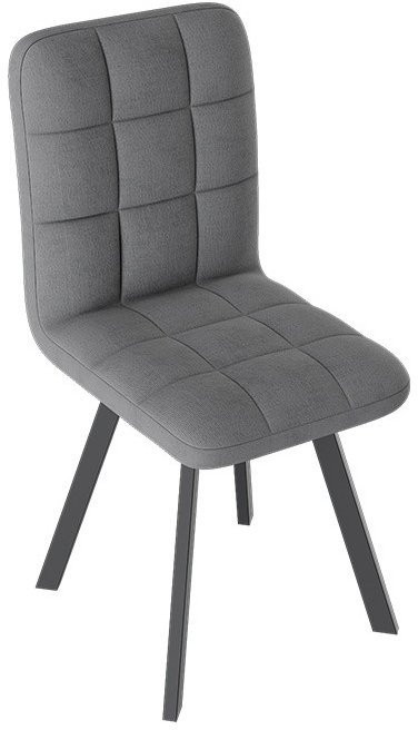 Франк ДП 2-17 Стул (паук) (Черный матовый/Кожзам Серый)