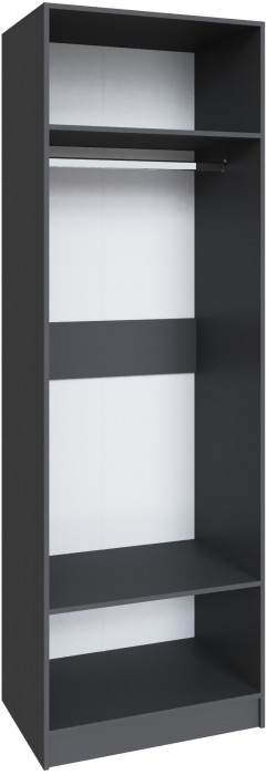 Шкаф Мадрид (0,75) с зеркалом, Графит серый